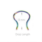 Titanium Plated 16 Gauge Septum Retainer