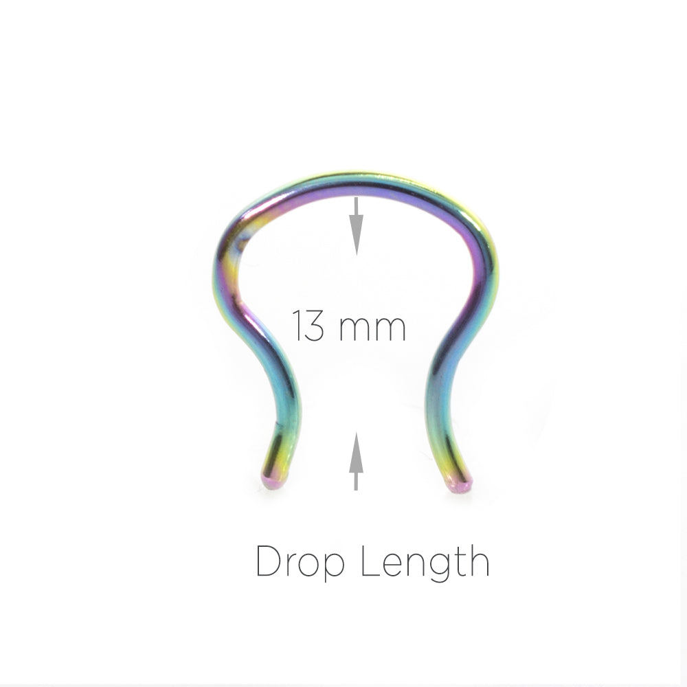 Titanium Plated 16 Gauge Septum Retainer