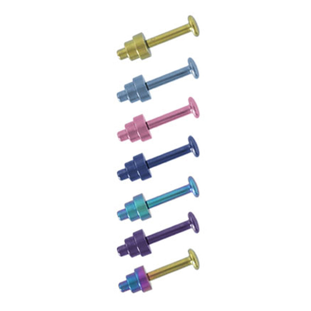 Titanium 18 Gauge Labret Stud with Stair Spike - 1/4 Inch