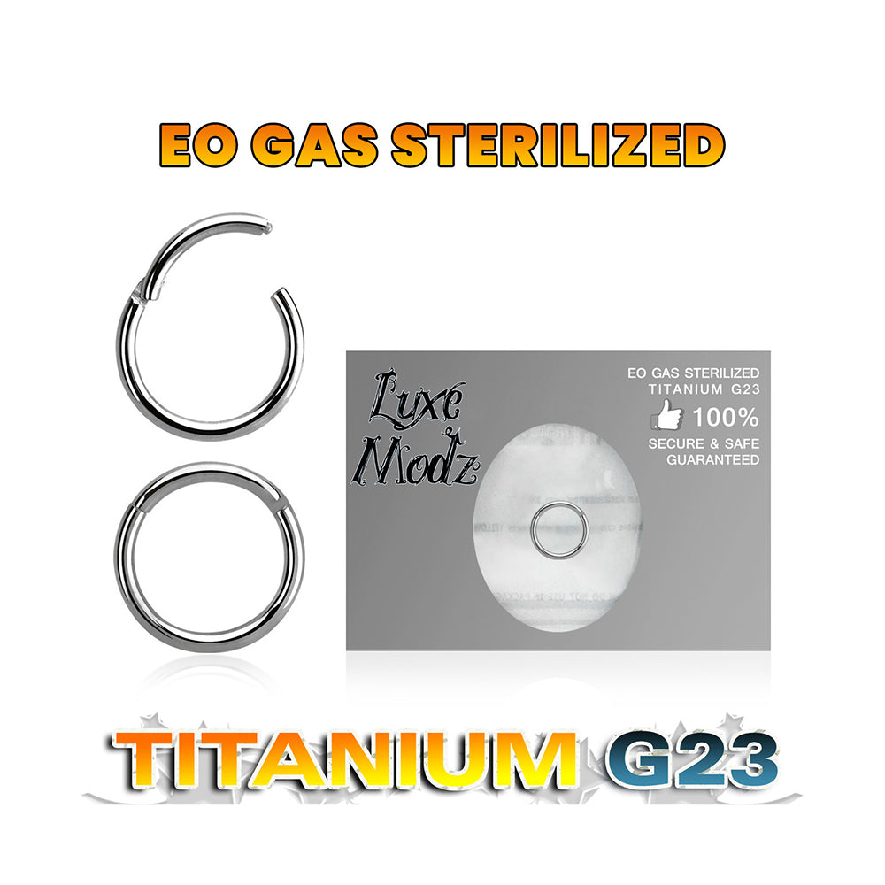Titanium 18 Gauge Sterilized Hinged Segment Hoop Ring