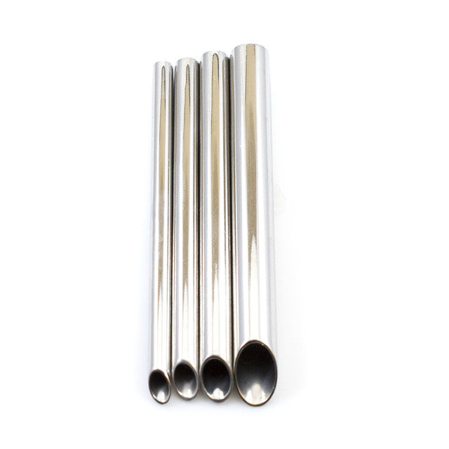 Stainless Steel Piercing Needle Receiving Tube - 6 to 0 Gauge - 4 Pack - Kruelty