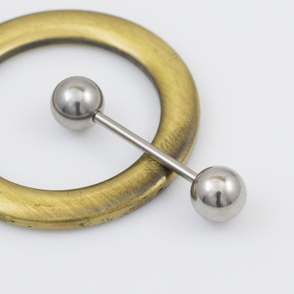 Surgical Steel 14 Gauge Straight Barbell with 8mm Balls - photo 3
