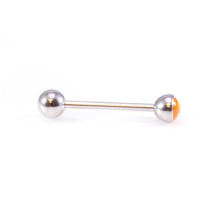 Surgical Steel 14 Gauge Tongue Barbell with UV Glow Synthetic Opal - photo 10
