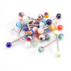 Surgical Steel Tongue Barbell Colorful Balls - 20 Pack - View 2
