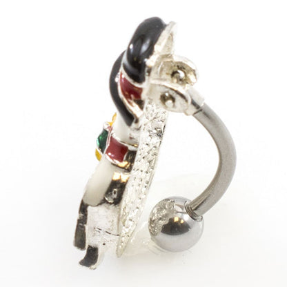 Surgical Steel 14 Gauge Snowman Reverse Belly Button Ring - photo 3