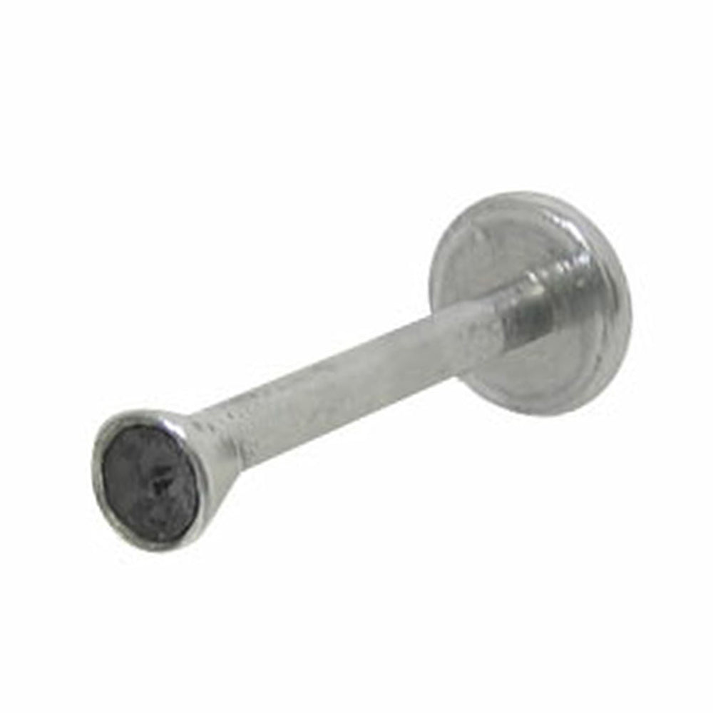 Surgical Steel 16 Gauge Labret Stud with Bezel CZ Torch