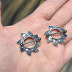Surgical Steel 14 Gauge Tribal Blade Nipple Shield 18mm - Pair
