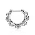 Surgical Steel 16 Gauge Tribal Hinged Septum Clicker