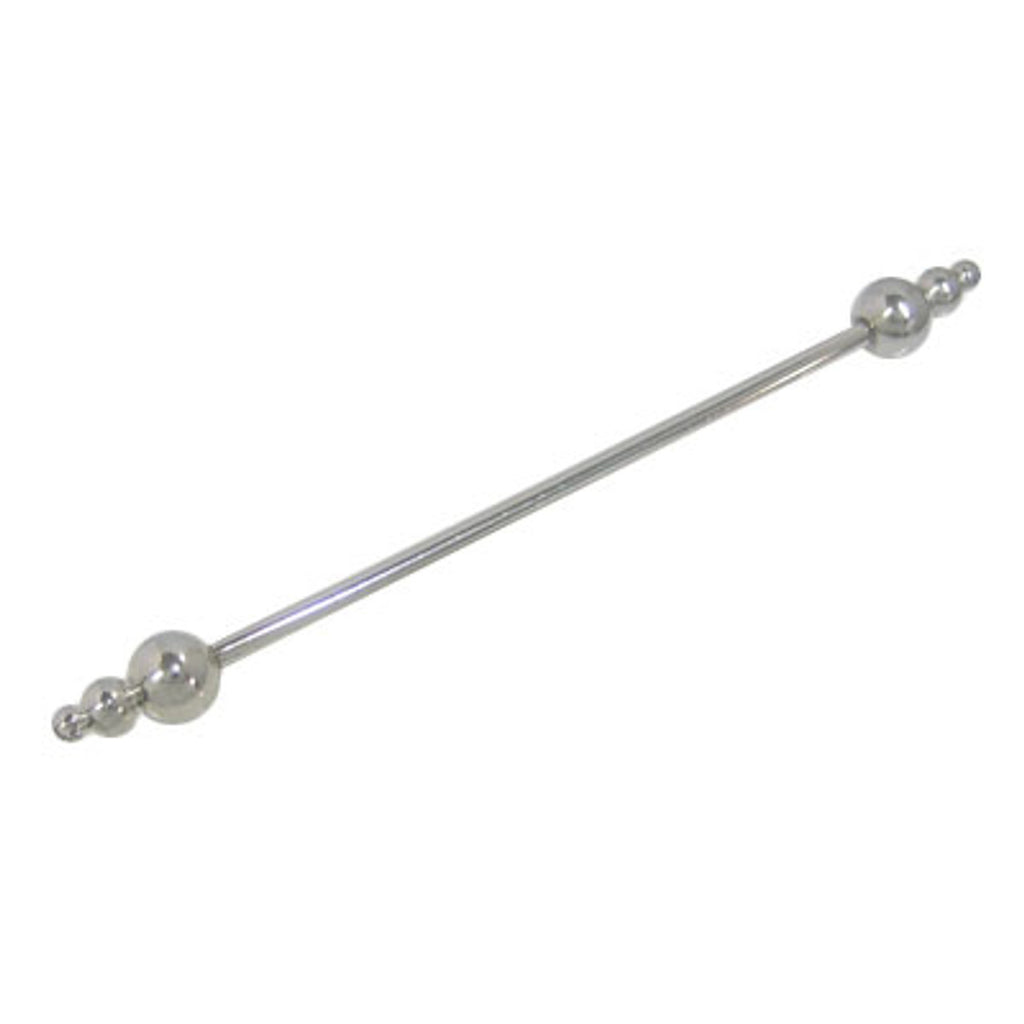 Titanium 14 Gauge Triple Ball Spike Industrial Barbell