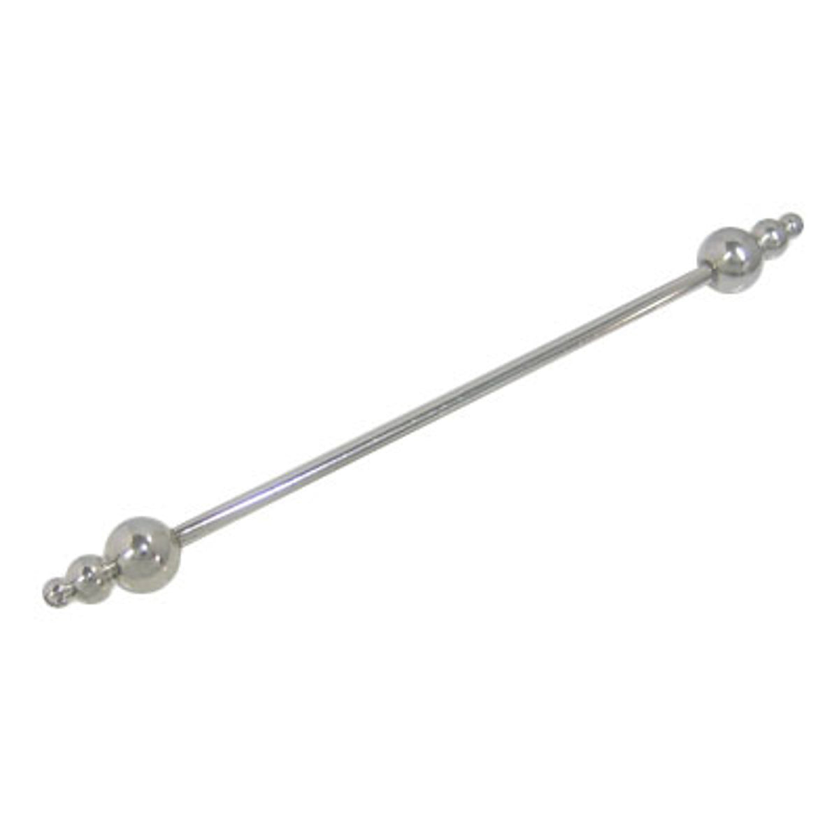 Titanium 14 Gauge Triple Ball Spike Industrial Barbell
