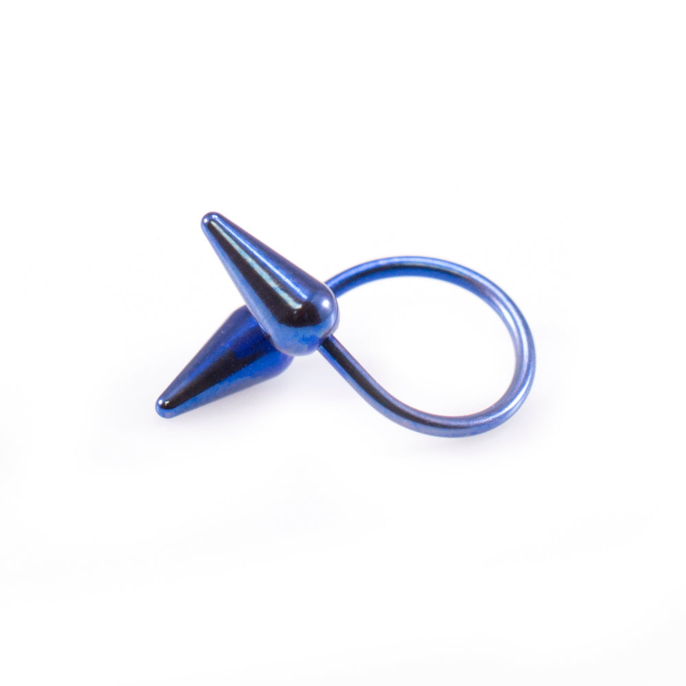 Titanium 18 Gauge Twist Barbell Spiral Ring - 5/16 Inch - photo 10