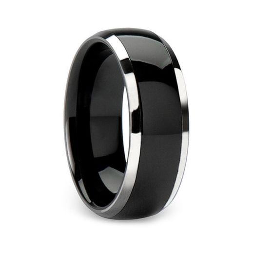 Titanium Two Tone Dome Ring