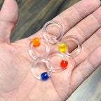 Acrylic 6 Gauge UV Captive Bead Rings - 10 Pack