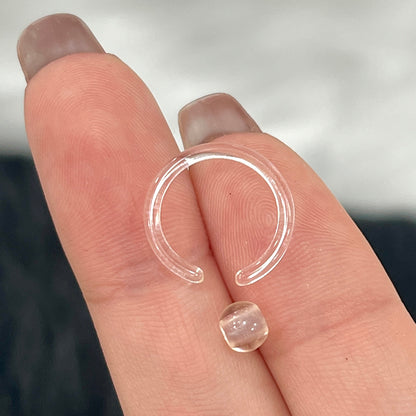 UV Acrylic 14 Gauge Captive Bead Rings CBR - Pair - photo 3