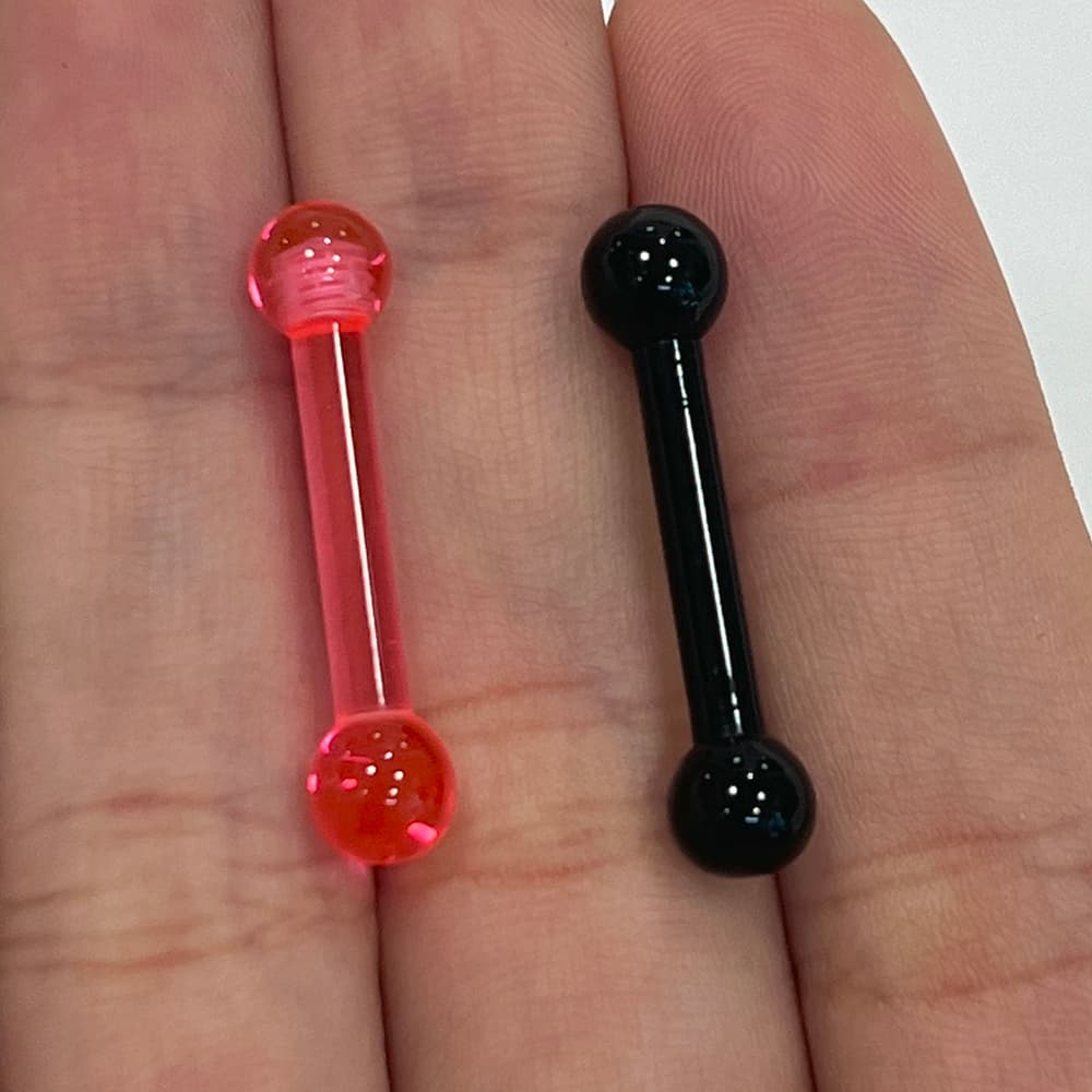 Ultra Violet Acrylic 8 Gauge Straight Barbell