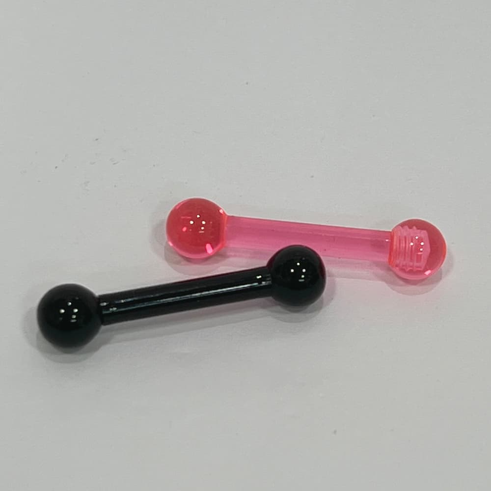 Ultra Violet Acrylic 8 Gauge Straight Barbell - photo 2