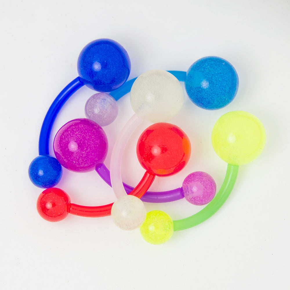 Acrylic UV Glow Belly Button Rings 14G 10mm - 6 Pack