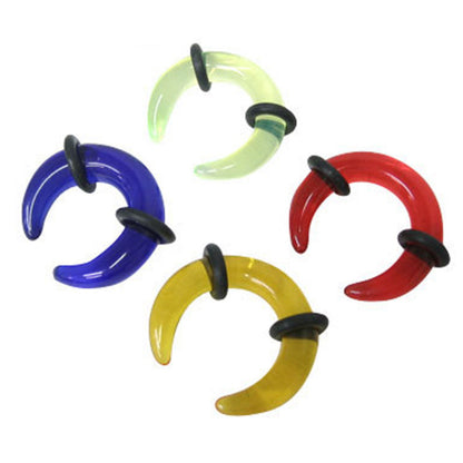 Acrylic 8 Gauge Septum Pincher Tapers Ear Gauges with UV Glow - Pair