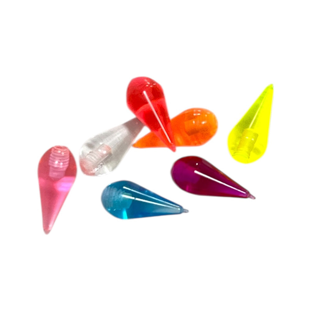 Acrylic 14 Gauge UV Glow Spike Replacement Beads