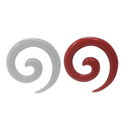 Acrylic 12 to 0 Gauge UV Glow Spiral Ear Tapers - Pair