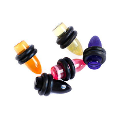 Acrylic 4 Gauge UV Glow Bullet Ear Plugs - Pair - photo 2