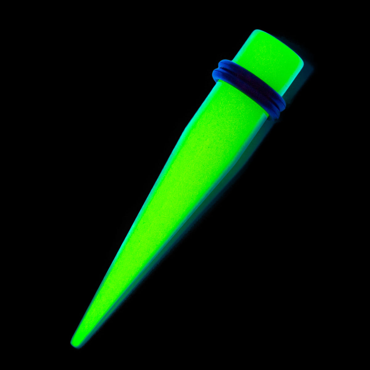 Neon Acrylic UV Glow Taper Ear Plugs 14 to 00 Gauge - 36 Pack
