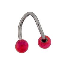 Surgical Steel 14 Gauge UV Twister Ring