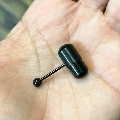 Black Surgical Steel 14 Gauge Tongue Barbell with Vibrating - photo 2