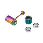 Surgical Steel 14 Gauge Rainbow PVD Vibrating Tongue Barbell - photo 2