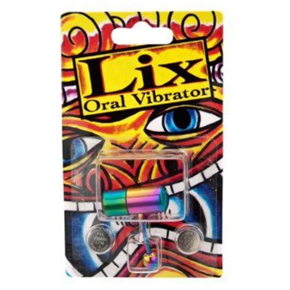 Surgical Steel 14 Gauge Rainbow PVD Vibrating Tongue Barbell - photo 3