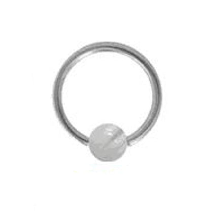 Surgical Steel 14 Gauge Captive Bead Ring with Acrylic Beach Ball - photo 9