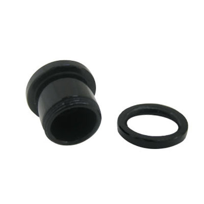 Acrylic Black Screw-Fit Ear Plugs 00G to 6G with White Star - Pair - photo 2