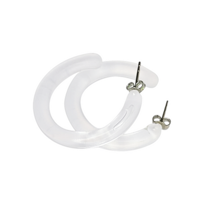 Surgical Steel 1/2" Inch to 1" Inch Hoop Ring with UV Acrylic - Pair - photo 8