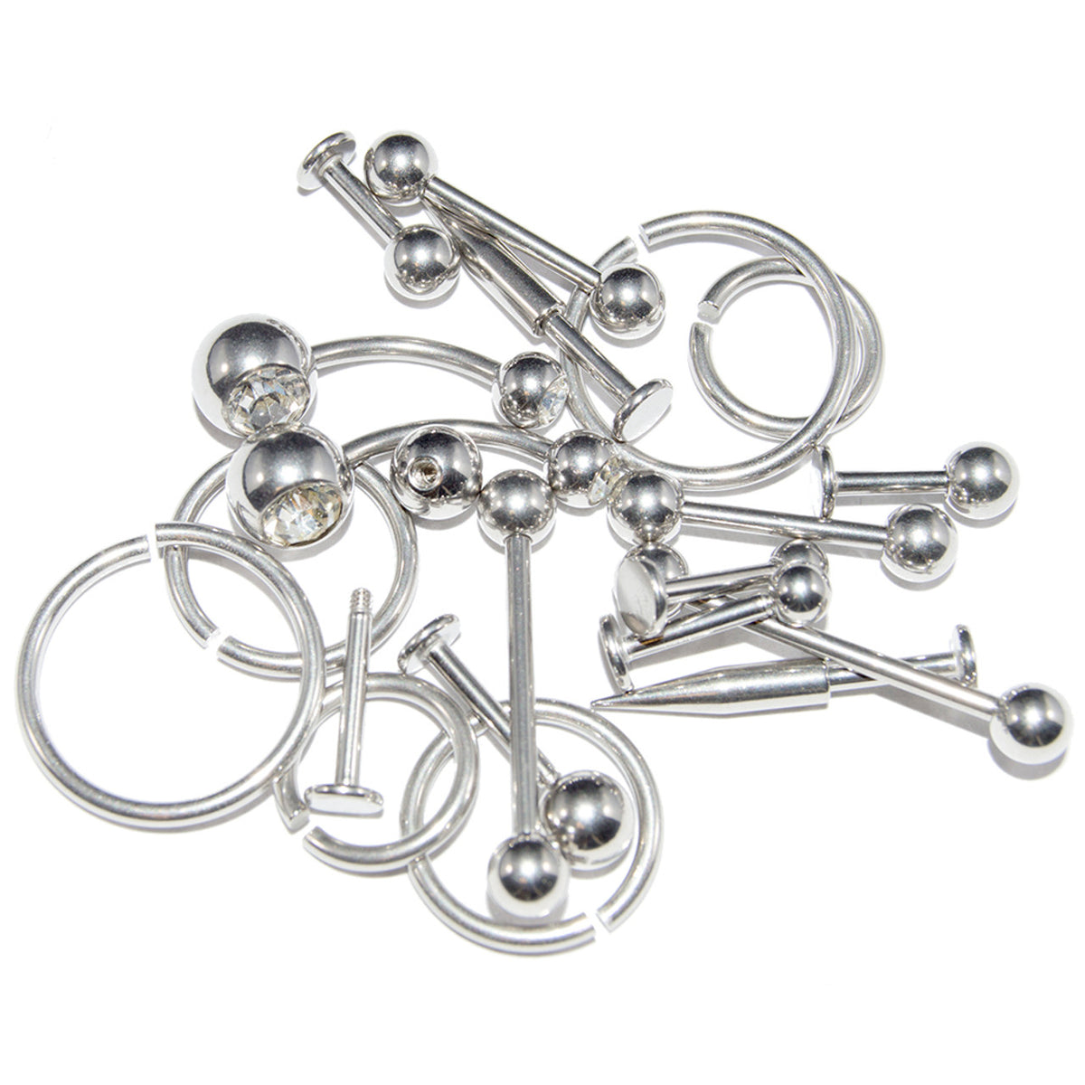 Surgical Steel Body Pack 14 Gauge Mixed Length Style - 20 Pack - Kruelty