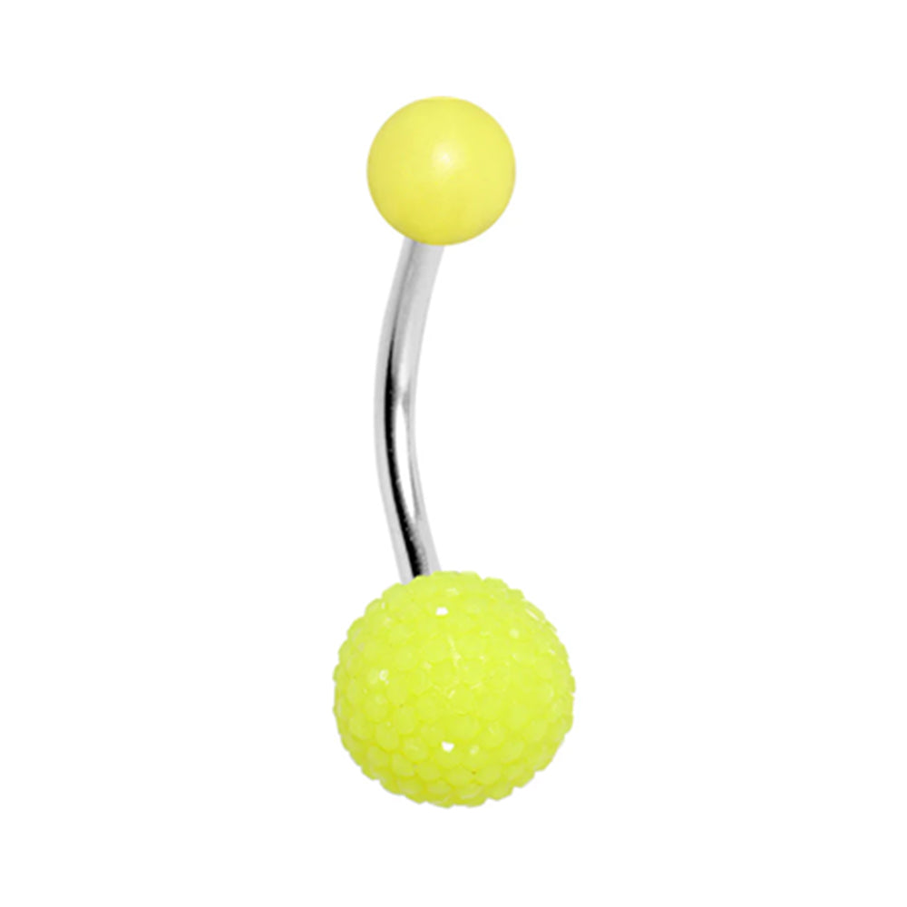 Surgical Steel 14 Gauge Belly Ring with Acrylic Disco Ball - photo 10