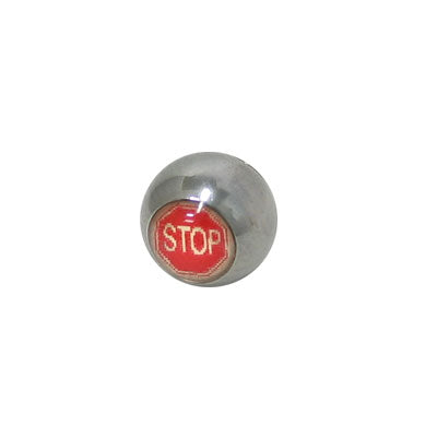 Surgical Steel 14 Gauge Replacement Bead with Stop Sign Logo