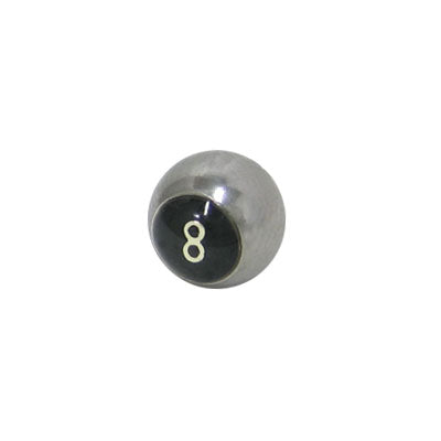 Surgical Steel 14 Gauge Replacement Bead with 8 Ball Logo