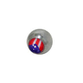 Surgical Steel Threaded Replacement Bead with Puerto Rican Flag