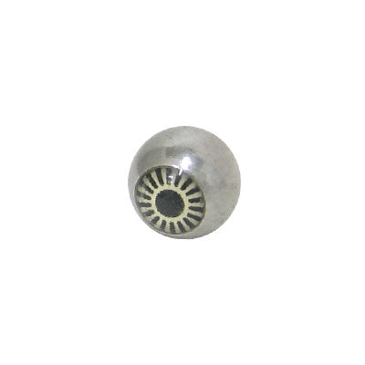 Surgical Steel 14 Gauge Replacement Bead with Swirl Logo