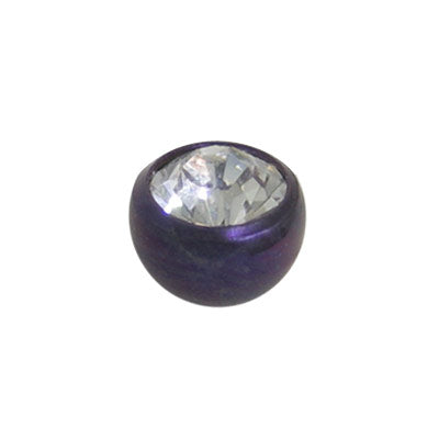 Titanium Purple Jeweled Replacement Bead - 5mm 6mm