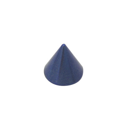 Titanium 14 Gauge Blue Threaded Spike Replacement Bead - 6mm