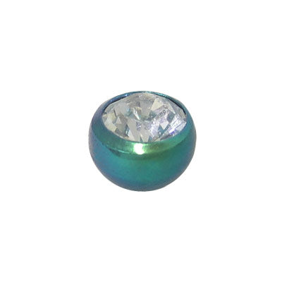 Titanium Green Jeweled Replacement Bead - 5mm 6mm