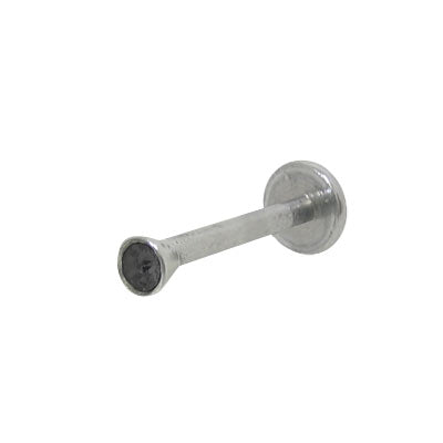Surgical Steel 16 Gauge Labret Monroe Stud with Black Jewel