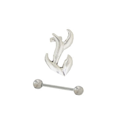 Surgical Steel Eyebrow Barbell with Weird Design Shield
