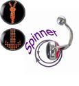 Surgical Steel 14 Gauge Belly Ring with Zipper Spinner
