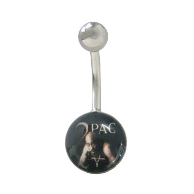 Surgical Steel 14 Gauge Belly Ring with 2Pac Flat Head Design