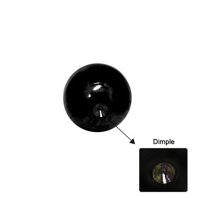 Black PVD Surgical Steel Replacement Dimple Bead - 4mm 5mm 6mm