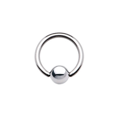 Surgical Steel 8 Gauge Captive Bead Ring - 5/8 Inch