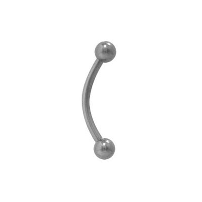 Titanium Curved Barbell Eyebrow Ring 16 Gauge With Ball