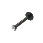 Anodized Titanium 16 Gauge Labret Monroe with CZ Jewel